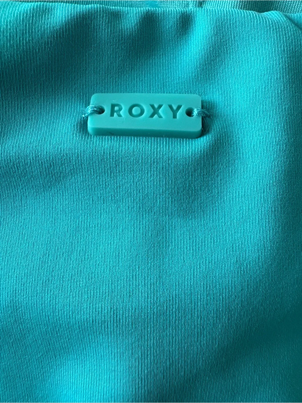 Roxy Bandeau Bikini Set NWT Large Turquoise Adjustable Swim Set Beach Resort